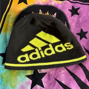 Adidas Black and Yellow Knit Beanie